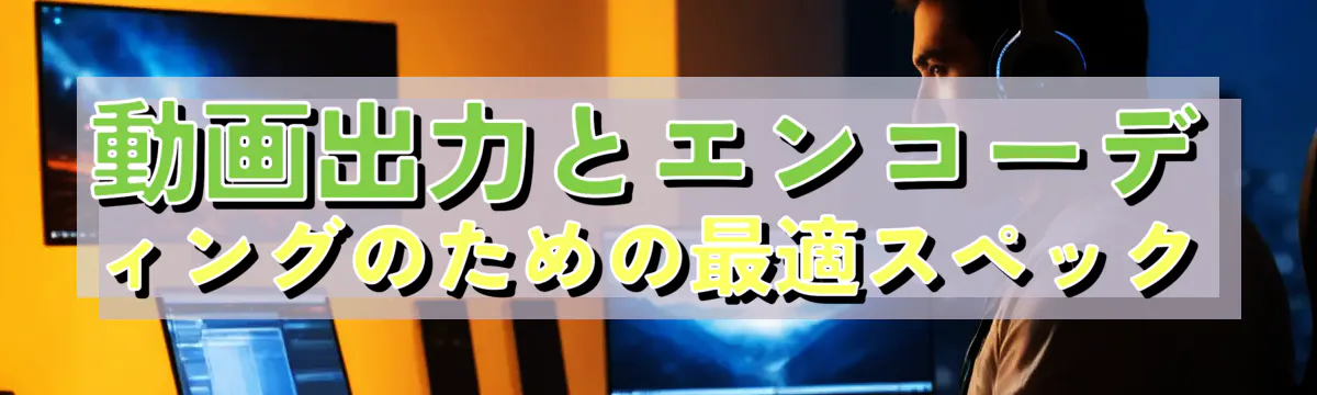 動画出力とエンコーディングのための最適スペック