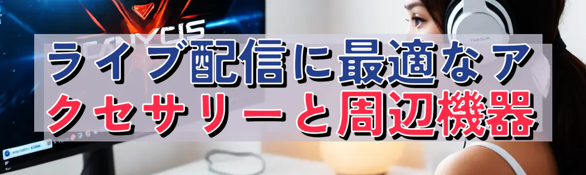 ライブ配信に最適なアクセサリーと周辺機器