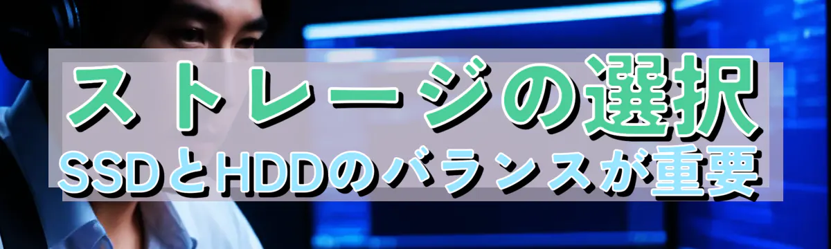 ストレージの選択 SSDとHDDのバランスが重要