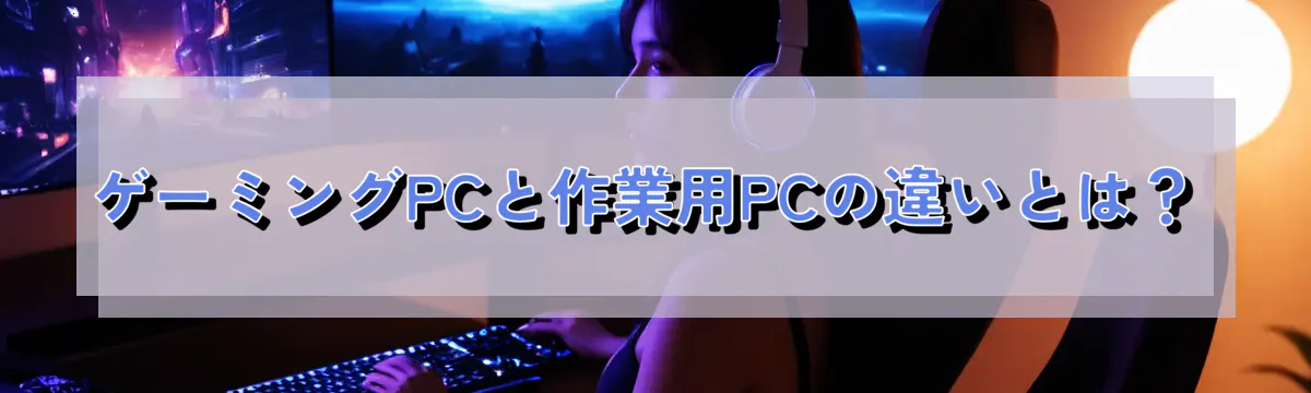 ゲーミングPCと作業用PCの違いとは?