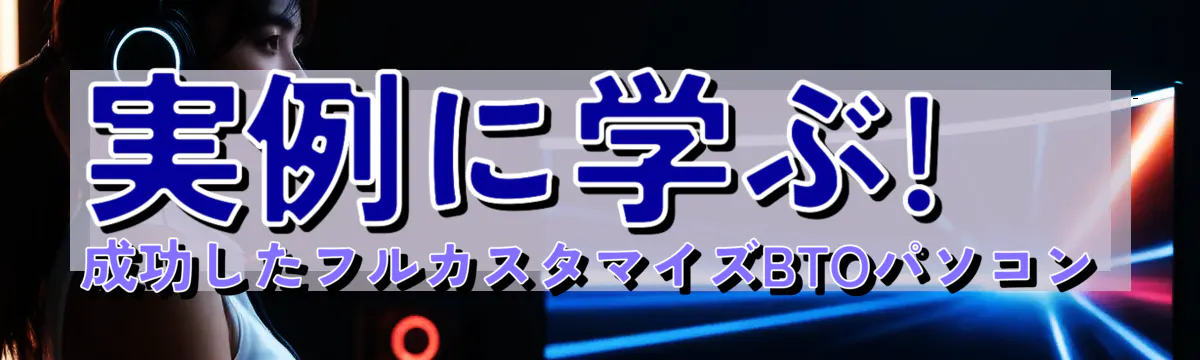 実例に学ぶ! 成功したフルカスタマイズBTOパソコン