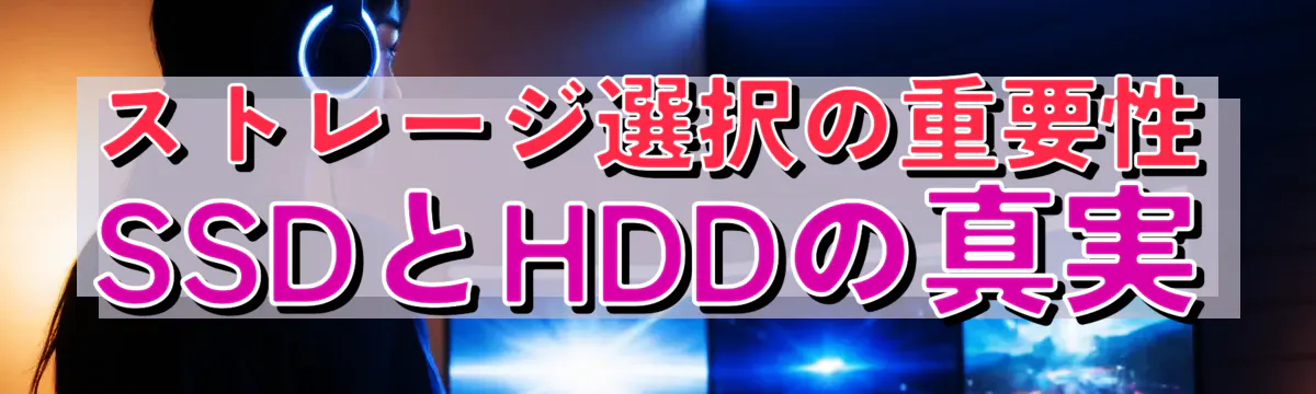 ストレージ選択の重要性 SSDとHDDの真実