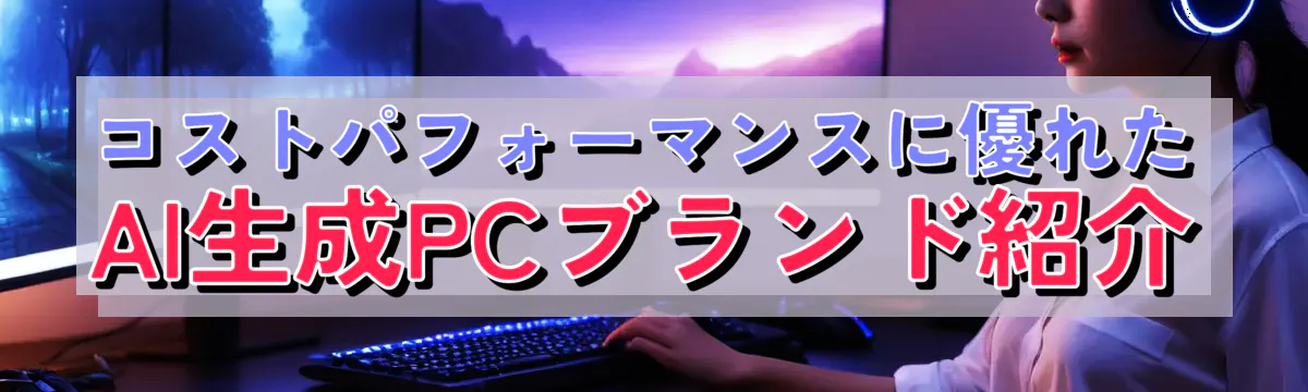 コストパフォーマンスに優れたAI生成PCブランド紹介