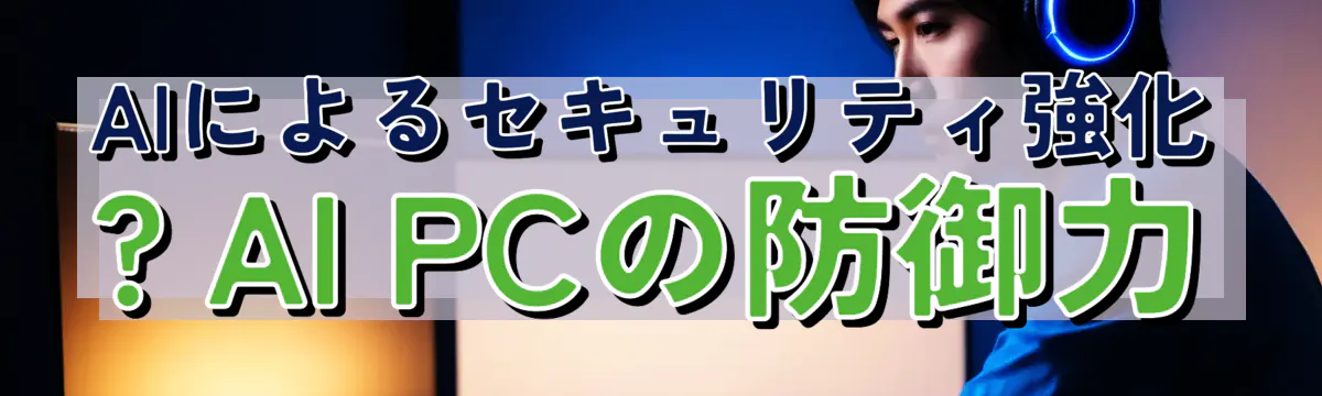 AIによるセキュリティ強化 ? AI PCの防御力