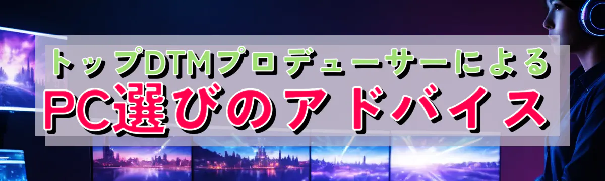 トップDTMプロデューサーによるPC選びのアドバイス