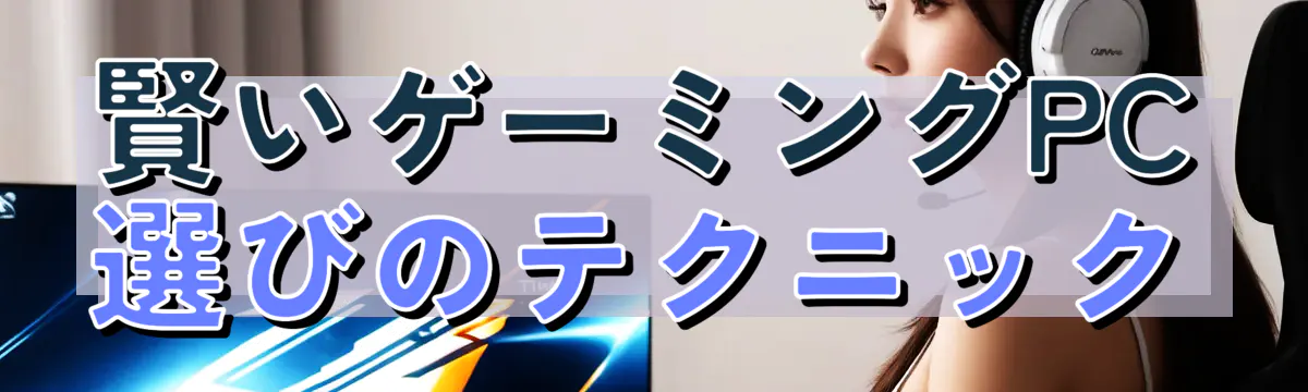 賢いゲーミングPC選びのテクニック