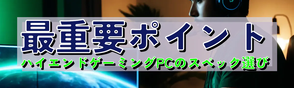 最重要ポイント ハイエンドゲーミングPCのスペック選び