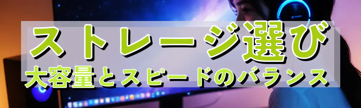 ストレージ選び 大容量とスピードのバランス
