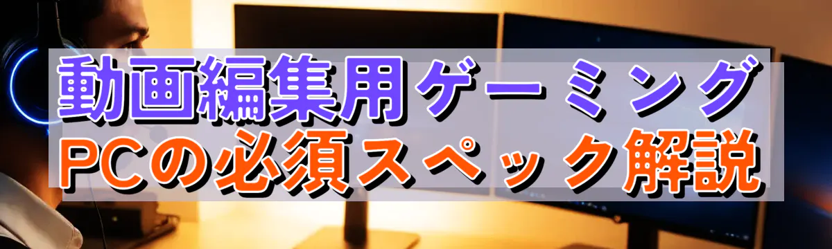 動画編集用ゲーミングPCの必須スペック解説
