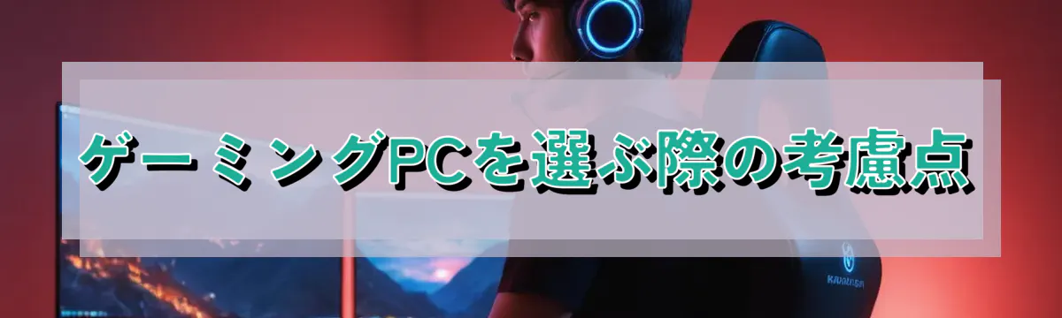 ゲーミングPCを選ぶ際の考慮点