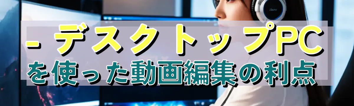 - デスクトップPCを使った動画編集の利点