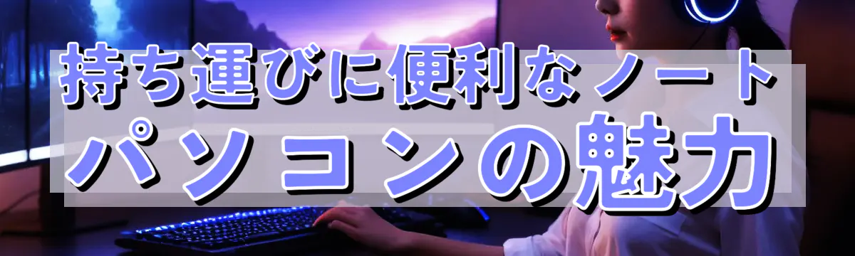 持ち運びに便利なノートパソコンの魅力