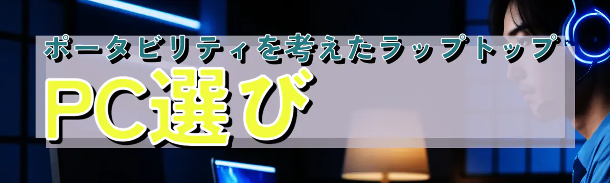 ポータビリティを考えたラップトップPC選び

