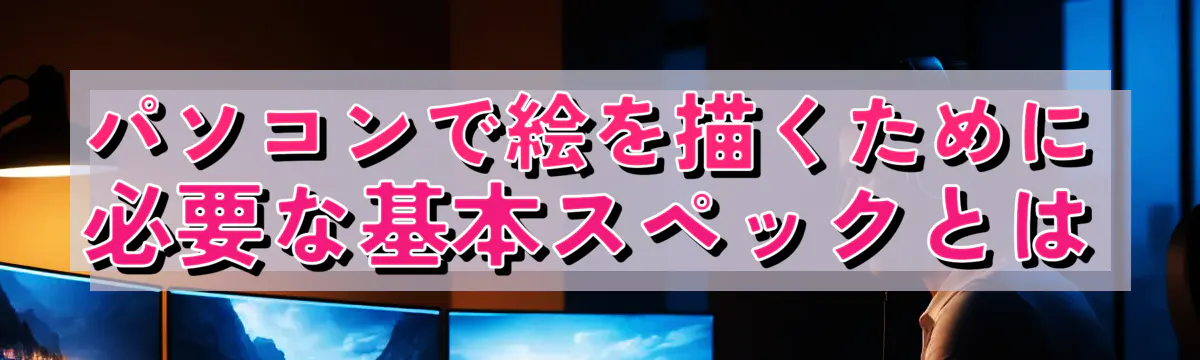 パソコンで絵を描くために必要な基本スペックとは
