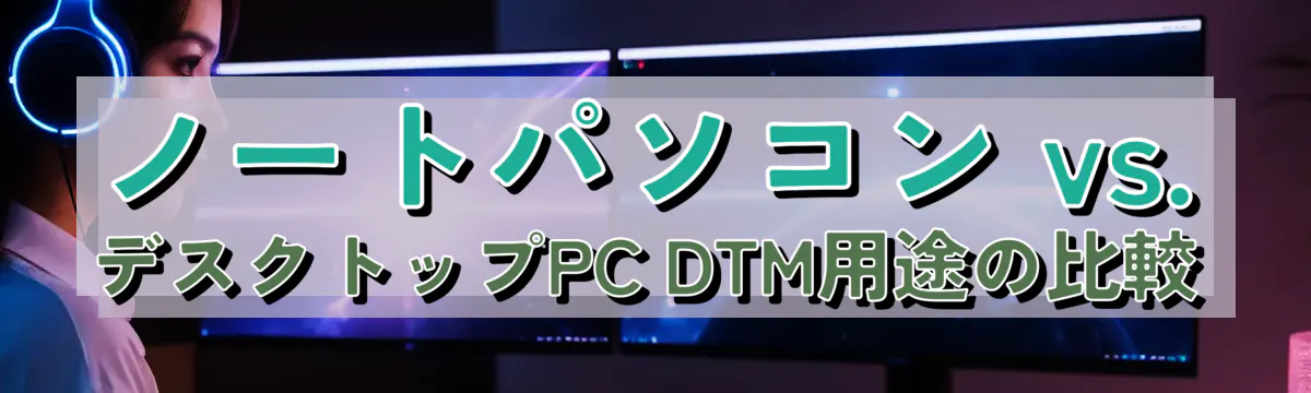 ノートパソコン vs. デスクトップPC DTM用途の比較
