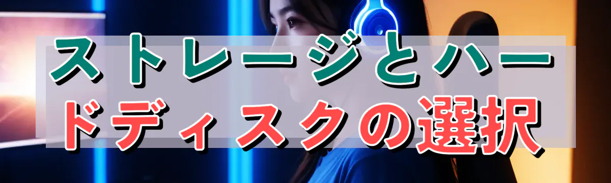 ストレージとハードディスクの選択