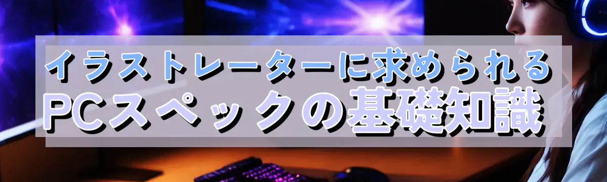 イラストレーターに求められるPCスペックの基礎知識 
