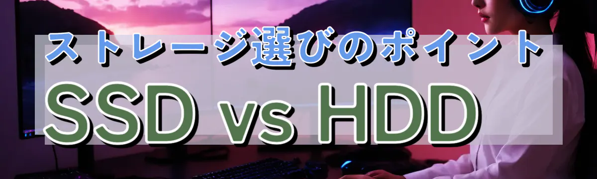 ストレージ選びのポイント SSD vs HDD 
