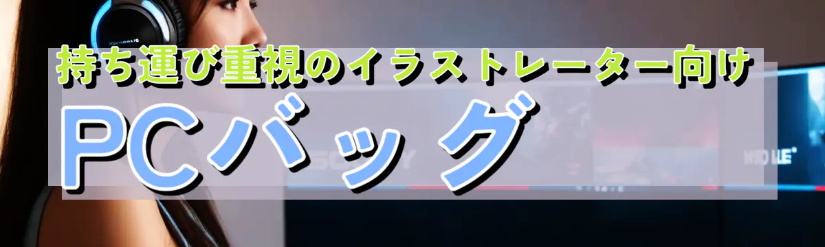 持ち運び重視のイラストレーター向けPCバッグ 
