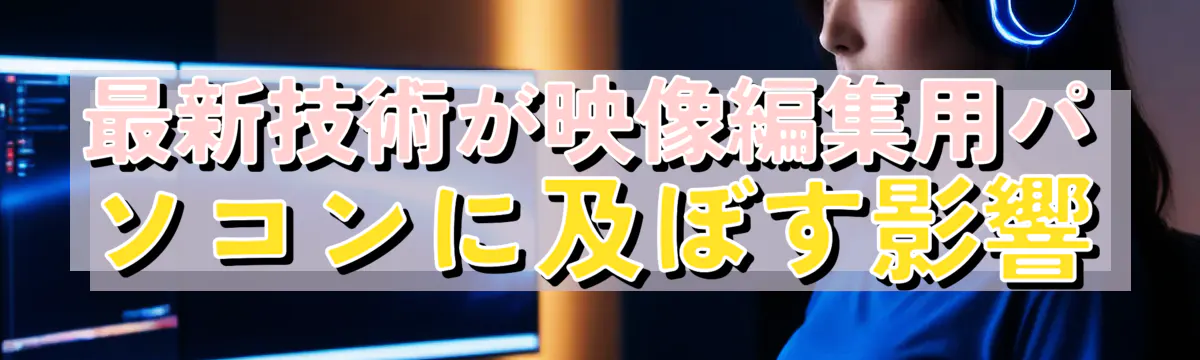 最新技術が映像編集用パソコンに及ぼす影響
