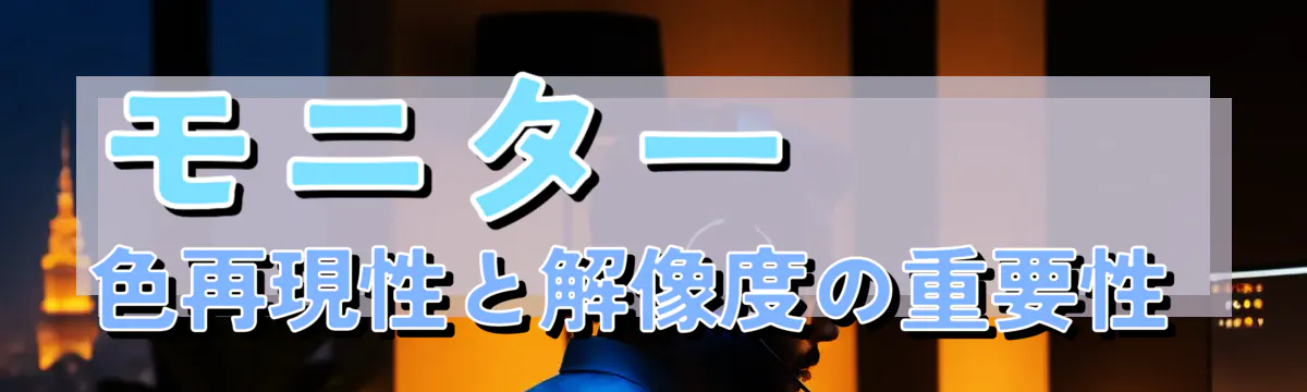 モニター 色再現性と解像度の重要性
