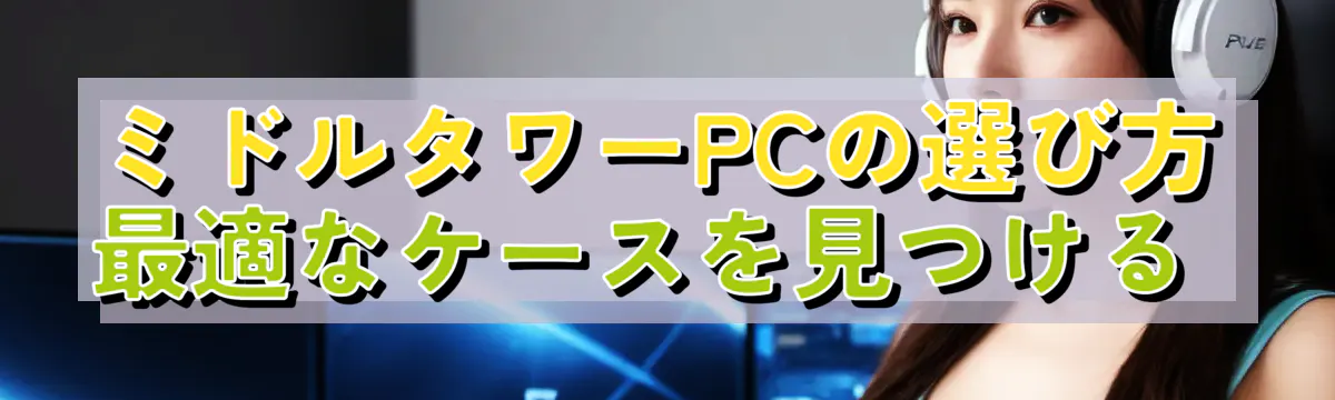 ミドルタワーPCの選び方 最適なケースを見つける