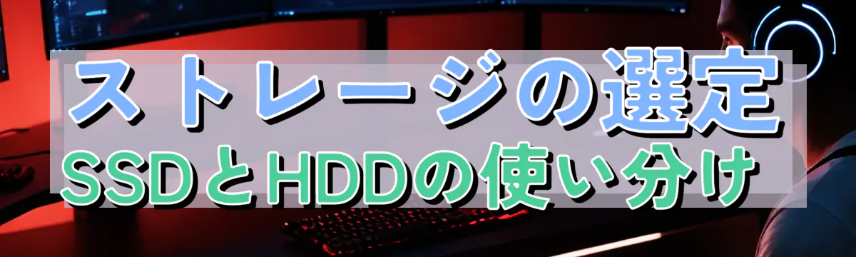 ストレージの選定 SSDとHDDの使い分け