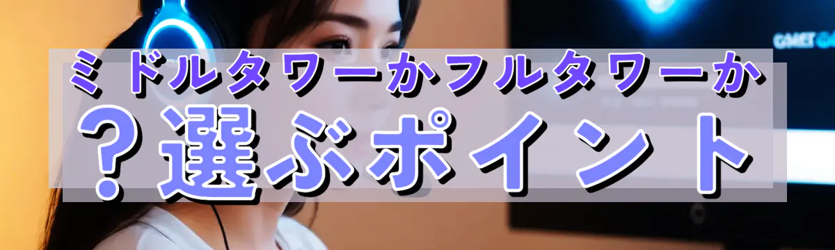 ミドルタワーかフルタワーか？選ぶポイント
