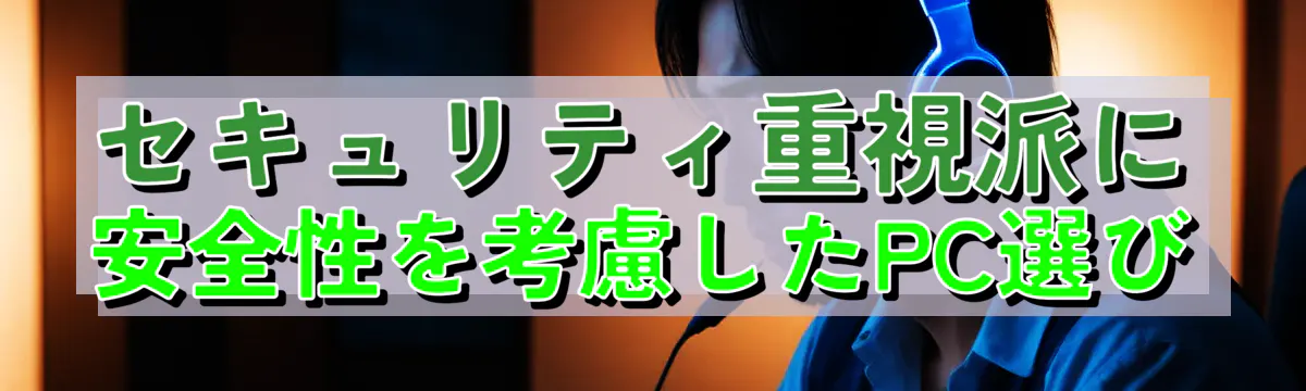 セキュリティ重視派に 安全性を考慮したPC選び
