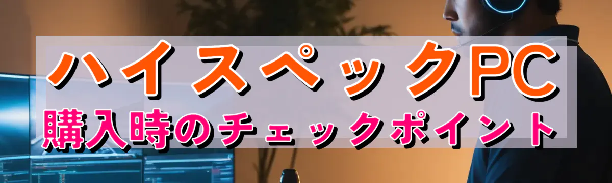 ハイスペックPC購入時のチェックポイント