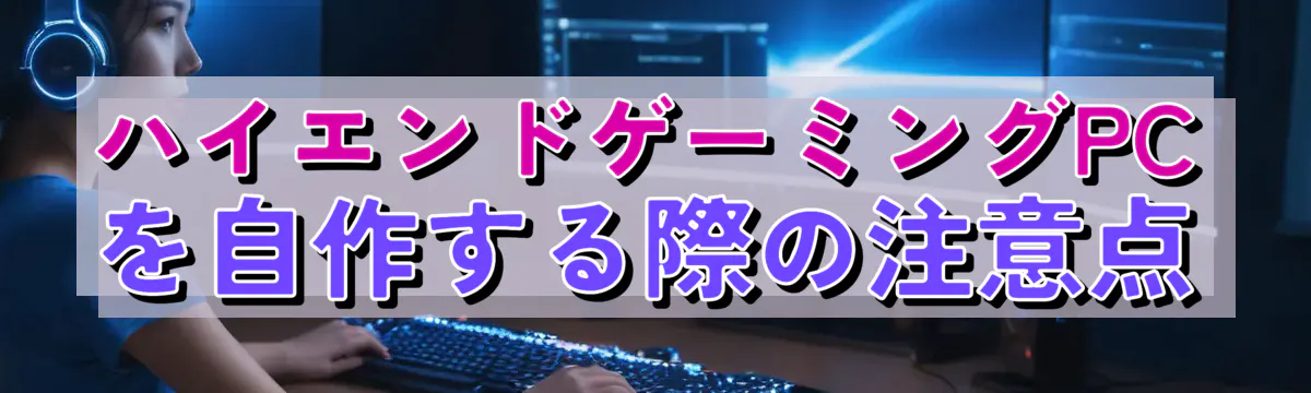 ハイエンドゲーミングPCを自作する際の注意点