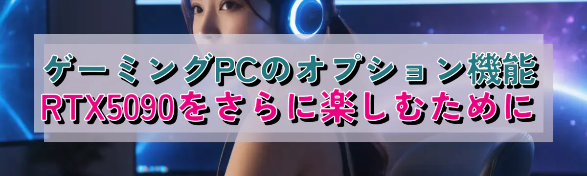 ゲーミングPCのオプション機能 RTX5090をさらに楽しむために