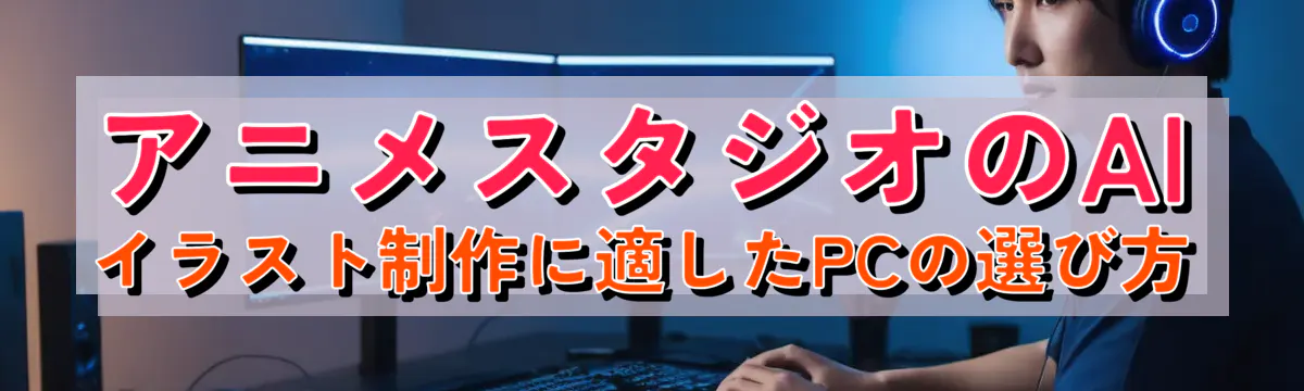 アニメスタジオのAIイラスト制作に適したPCの選び方