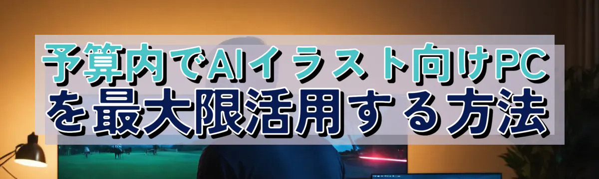 予算内でAIイラスト向けPCを最大限活用する方法