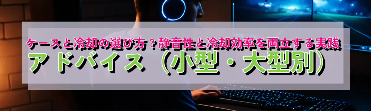 ケースと冷却の選び方 ? 静音性と冷却効率を両立する実践アドバイス（小型・大型別）