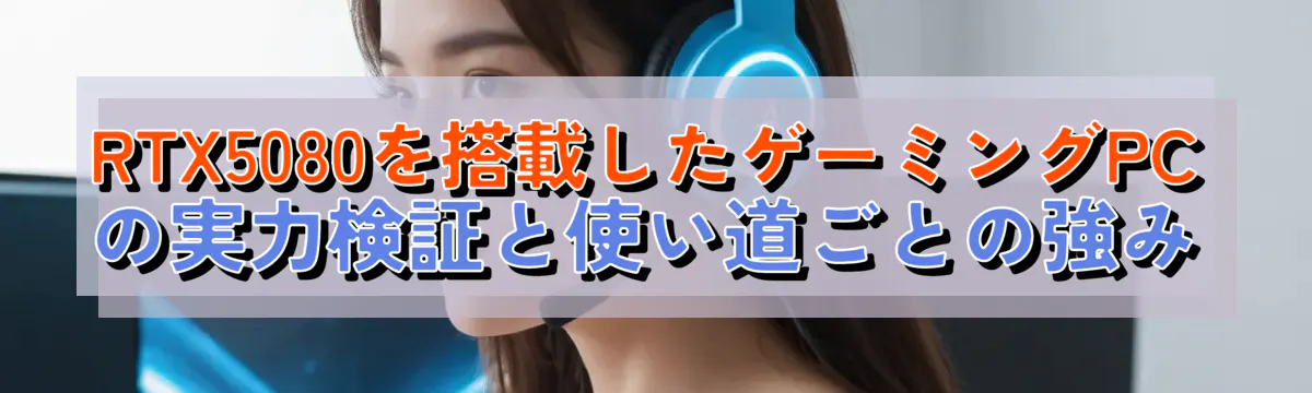 RTX5080を搭載したゲーミングPCの実力検証と使い道ごとの強み