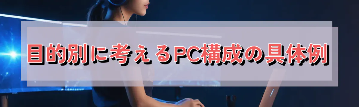 目的別に考えるPC構成の具体例