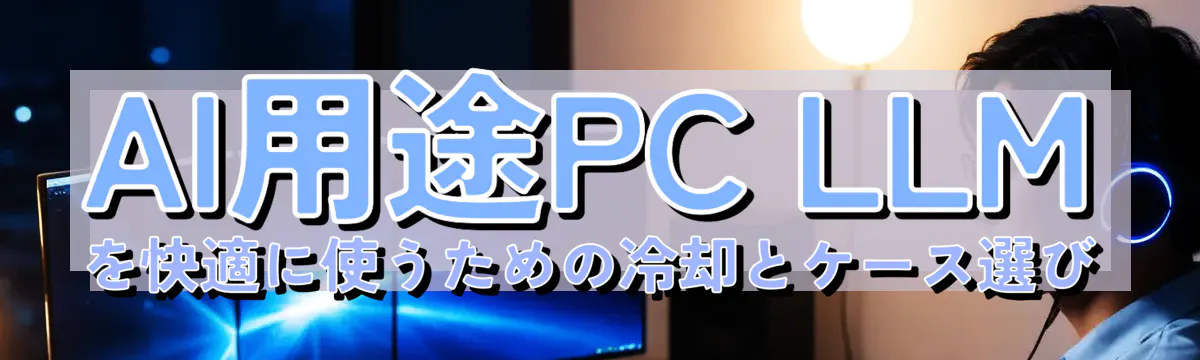 AI用途PC LLMを快適に使うための冷却とケース選び