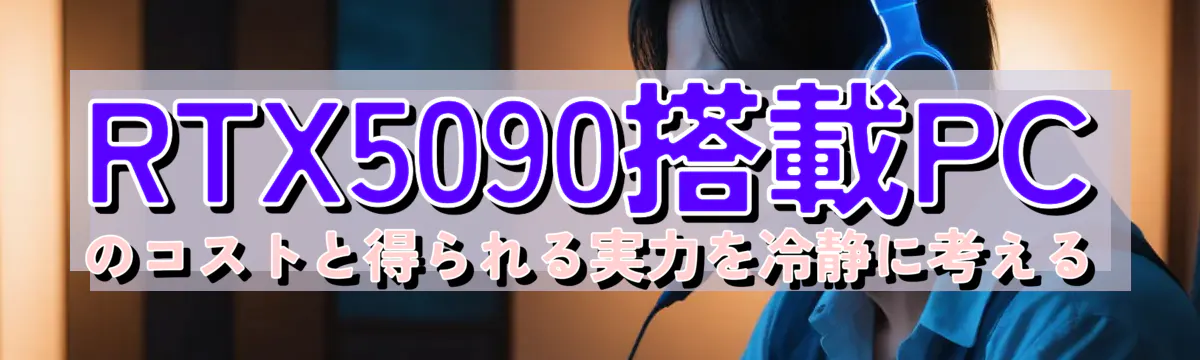 RTX5090搭載PCのコストと得られる実力を冷静に考える