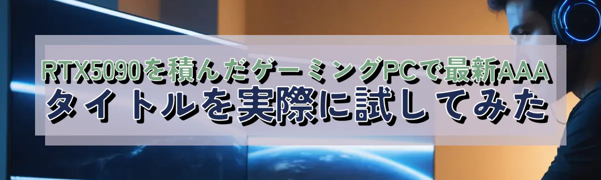 RTX5090を積んだゲーミングPCで最新AAAタイトルを実際に試してみた