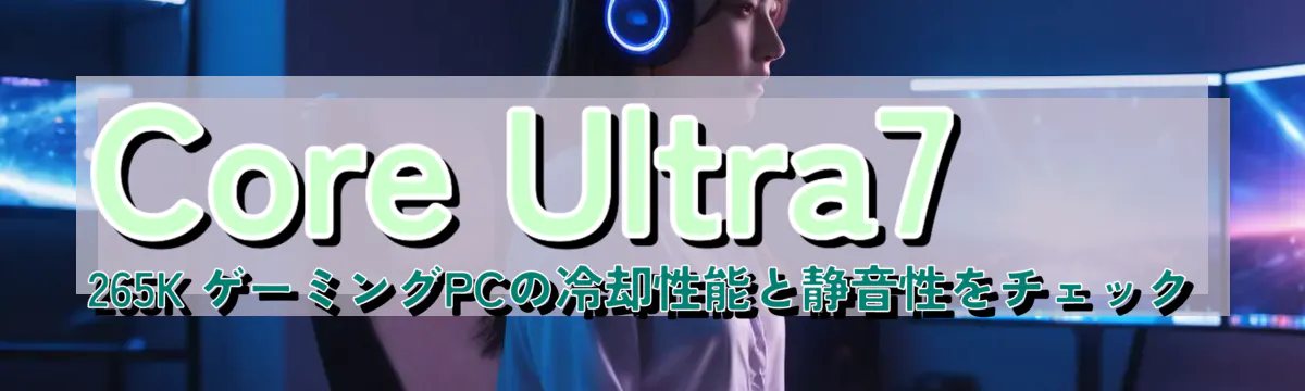Core Ultra7 265K ゲーミングPCの冷却性能と静音性をチェック