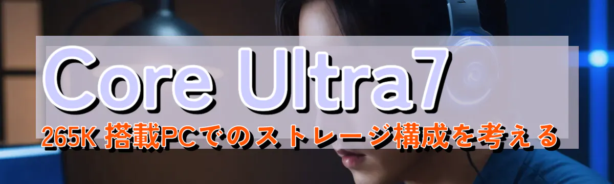 Core Ultra7 265K 搭載PCでのストレージ構成を考える
