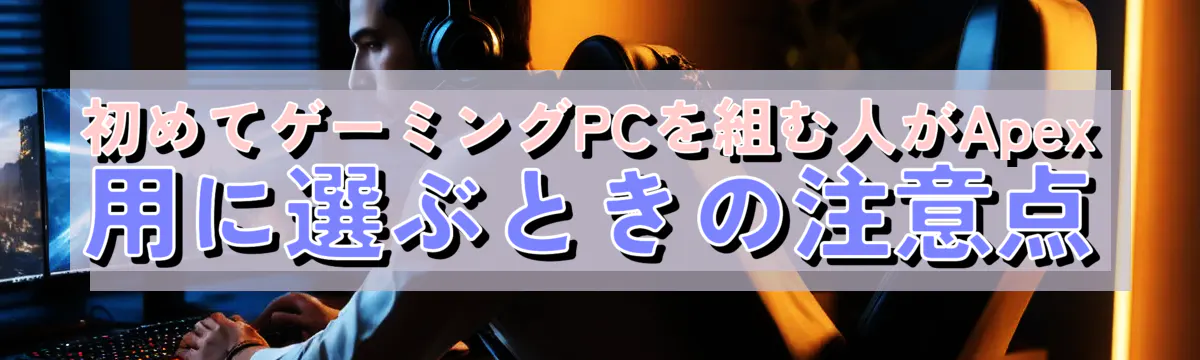初めてゲーミングPCを組む人がApex用に選ぶときの注意点