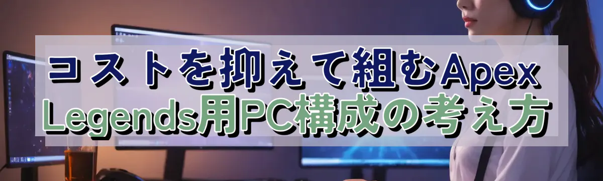 コストを抑えて組むApex Legends用PC構成の考え方
