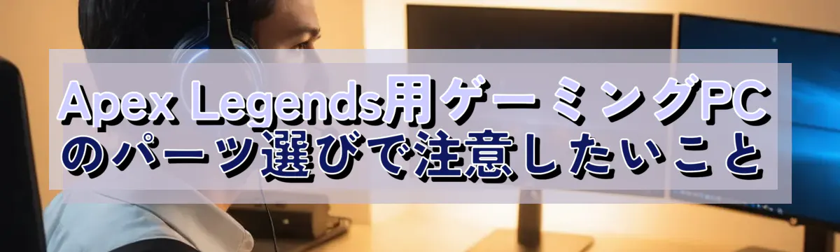Apex Legends用ゲーミングPCのパーツ選びで注意したいこと