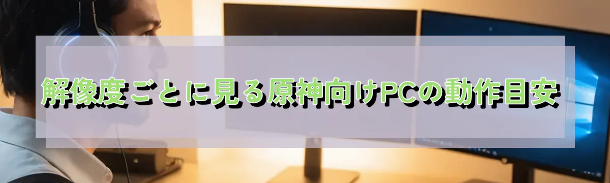 解像度ごとに見る原神向けPCの動作目安