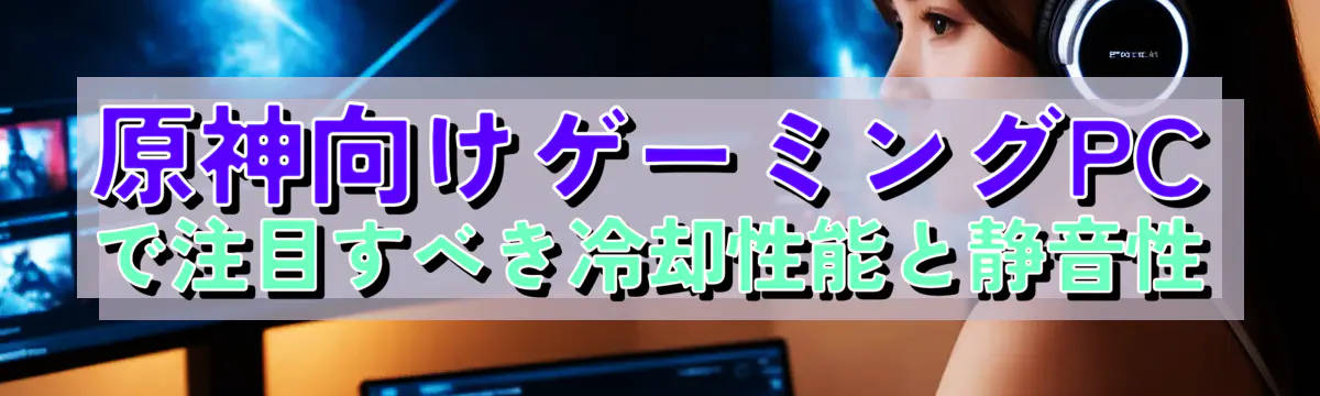 原神向けゲーミングPCで注目すべき冷却性能と静音性