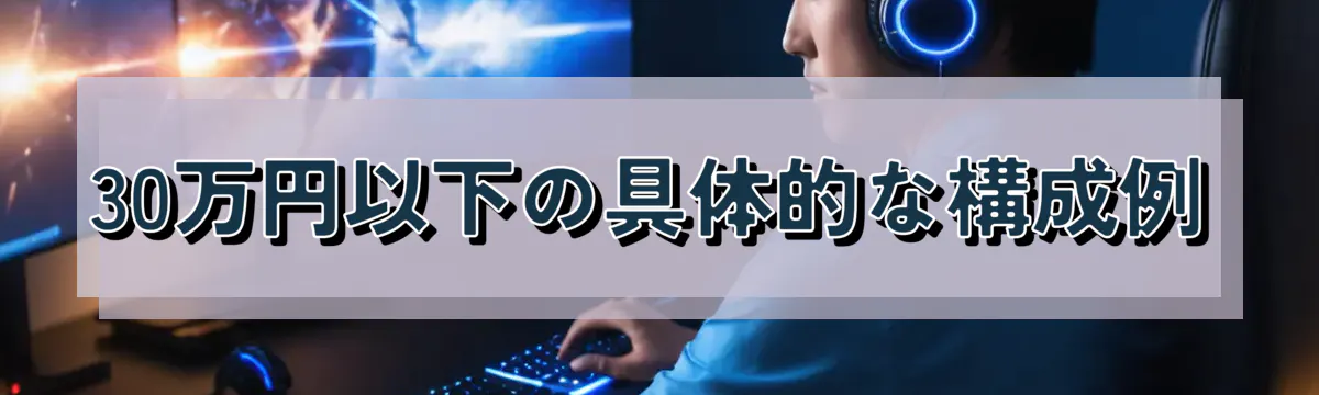 30万円以下の具体的な構成例