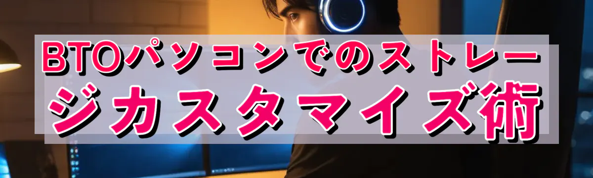 BTOパソコンでのストレージカスタマイズ術