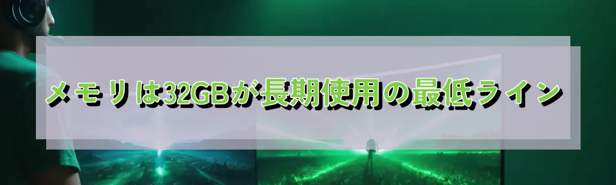 メモリは32GBが長期使用の最低ライン